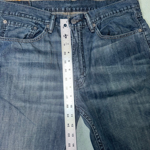 Men's Levi's 514 Straight Jeans Waist 34x32 Medium Washed Wiskered - Picture 8 of 14